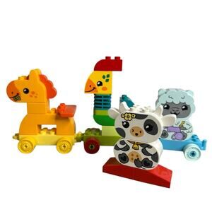 DUPLO 10412 Animal Train 2024 Cow, Sheep, Giraffe, Rooster NO BOX or Manual